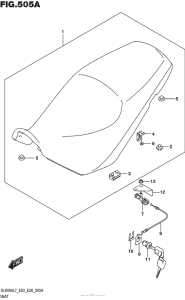 DL650X (ABS) Сиденье