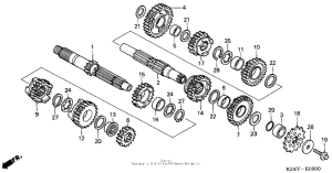 CR125R Трансмиссия