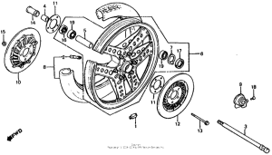 CX650 Front wheel + disc