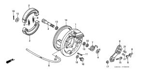 ATC250ES Задний тормоз