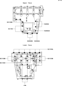 ZX636 Болты крепления картера