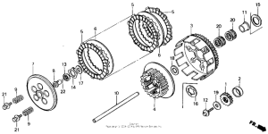 CR125R Сцепление