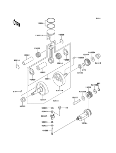 KMX125 Crankshaft / piston