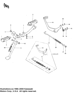 MC1 Footrests / stand / brake pedal