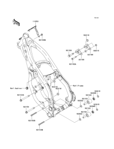 KX125 Рама ,крепежные детали