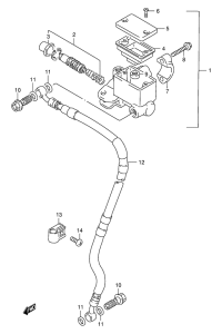 DR200 Передний тормозной цилиндр