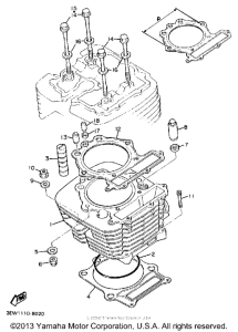 XT600WC (CA ED.) Цилиндры