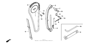 NSF100 Cam chain + tensioner