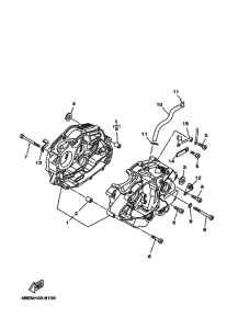 XT225 XT225K Картер двигателя