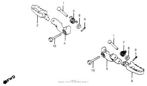 XR185 Подножки