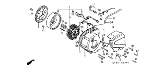 NSR125F Left crankcase cover /  generator