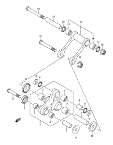 DR-Z125 Втулки заднего рычага
