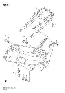 GSX1300R Frame comp