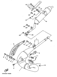 TDR125 Выхлопная система