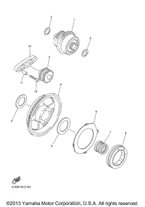 WR250FX Муфта стартера