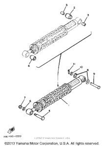 XT200J Задняя подвеска