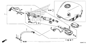 VFR800F Топливный насос