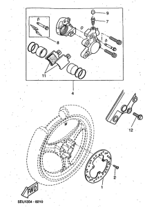 YH50 Передний тормоз