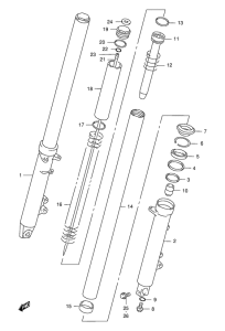 GSX750 Передняя вилка
