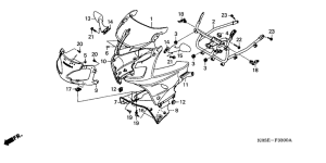 NSR125R Upper cowling assy