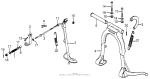 CB750 Подножка