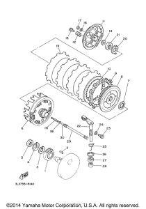 XV250FCL Сцепление