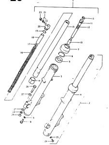 GSX1100 Вилка передней оси