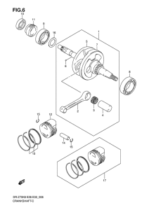 DR-Z70 Вал коленчатый