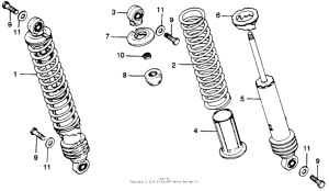 MR250 Задние амортизаторы