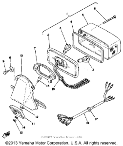 RD400E Задний фонарь