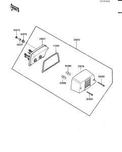 KZ1100 Taillight unit ass`y