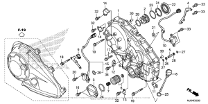 NC700J (DCT) Крышка картера правая