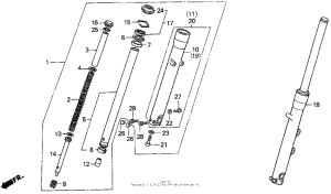VT1100C2 Vt1100c2front fork