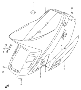 AE50 Обтекатель задний