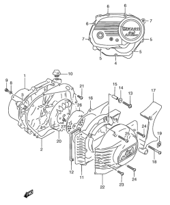 RC50 Crankcase cover ass`y  (v