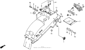 VFR750R Задний бампер