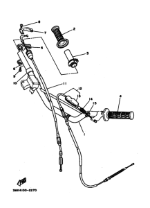 YZ80 YZ80F Рулевой рычаг и кабель