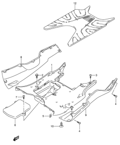 UE125 Щиток облицовочный задний