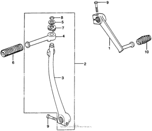 SL125 Change pedal + kick starter
