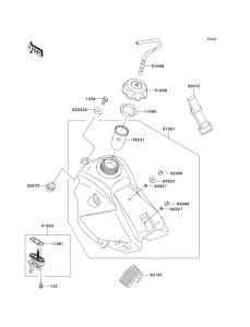 KX65 Топливный бак
