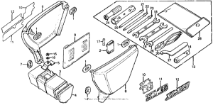 XL125 Side cover + tool