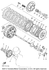 XV700CSC Сцепление