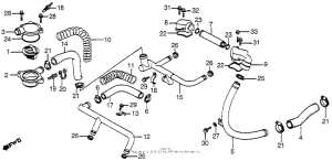 VF750C Water pipe + thermostat