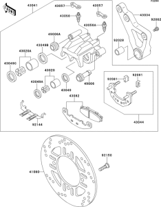 ZR750 Задний тормоз