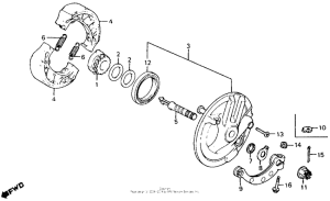 CT110 Передний тормоз