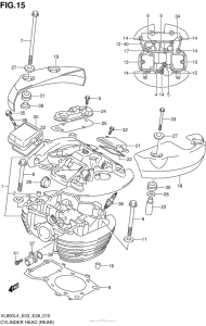 VL800T Cylinder Head (Rear) (Vl800Cl4 E28)