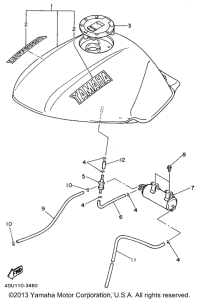 XJ600SFC Топливный бак