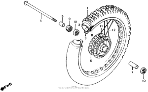 CT110 Переднее колесо