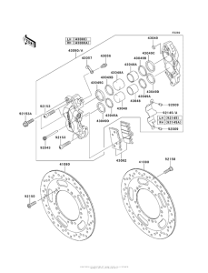 VN1700 Передний тормоз