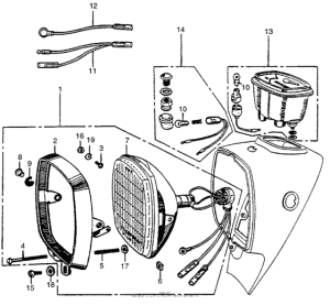 C72 Headlight + speedometer
